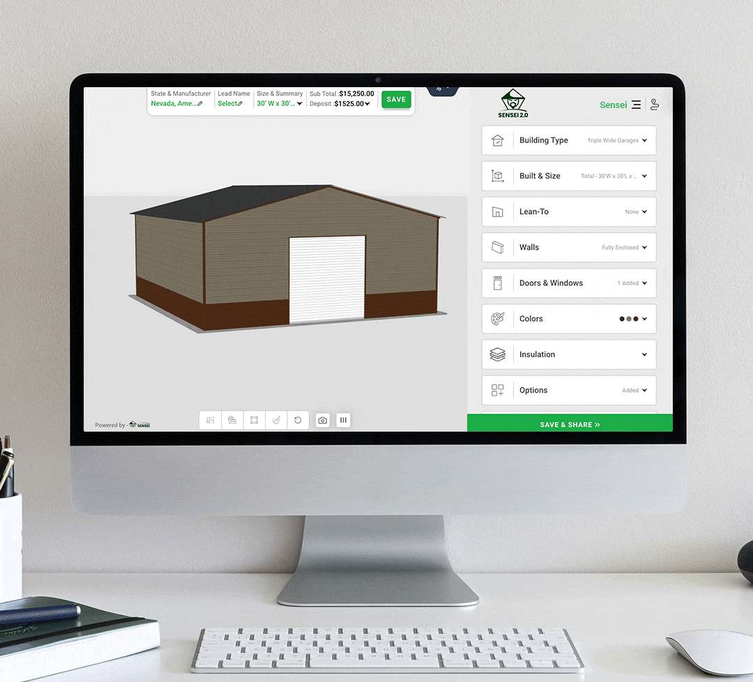 Sensei ASCE recommendations inside the builder