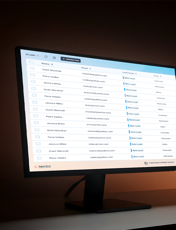 Sensei CRM integration capturing leads from Google, Facebook, Instagram and more